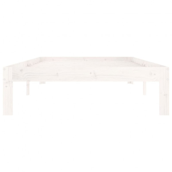 Estructura de cama madera maciza de pino blanco 100x200 cm M 5