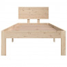 Estructura de cama madera maciza individual 75x190 cm 4