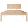 Estructura de cama individual madera maciza 90x190 cm 4