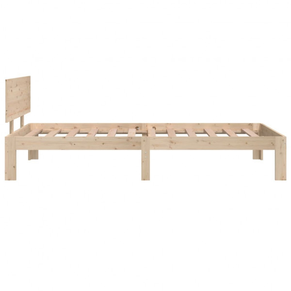 Estructura de cama individual madera maciza 90x190 cm M 5