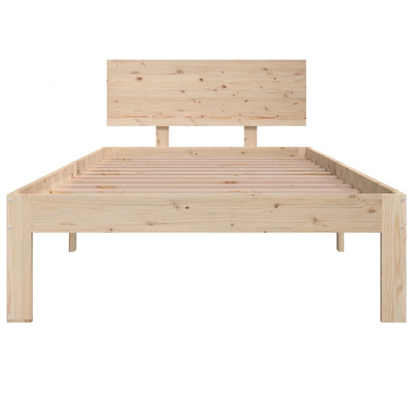 Estructura de cama de madera maciza de pino 90x200 cm M 4