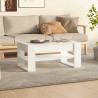 Mesa de centro madera contrachapada blanco 102x55x42 cm 1