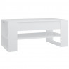Mesa de centro madera contrachapada blanco 102x55x42 cm 2