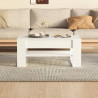 Mesa de centro madera contrachapada blanco 102x55x42 cm 5