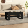 Mesa de centro madera contrachapada negro 102x55x45 cm 1
