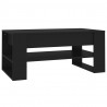 Mesa de centro madera contrachapada negro 102x55x45 cm 2