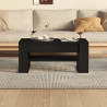 Mesa de centro madera contrachapada negro 102x55x45 cm 5