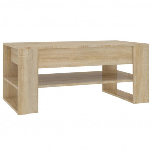 Mesa de centro madera contrachapada roble Sonoma 102x55x45 cm H