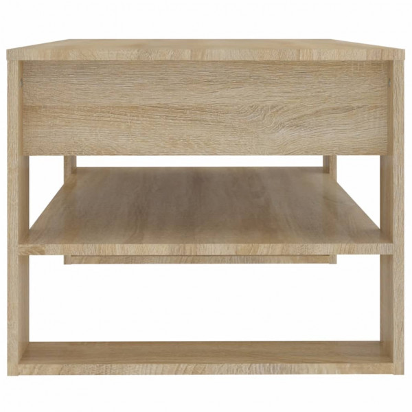 Mesa de centro madera contrachapada roble Sonoma 102x55x45 cm M 4