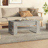 Mesa de centro madera contrachapada gris hormigón 102x55x45 cm 1