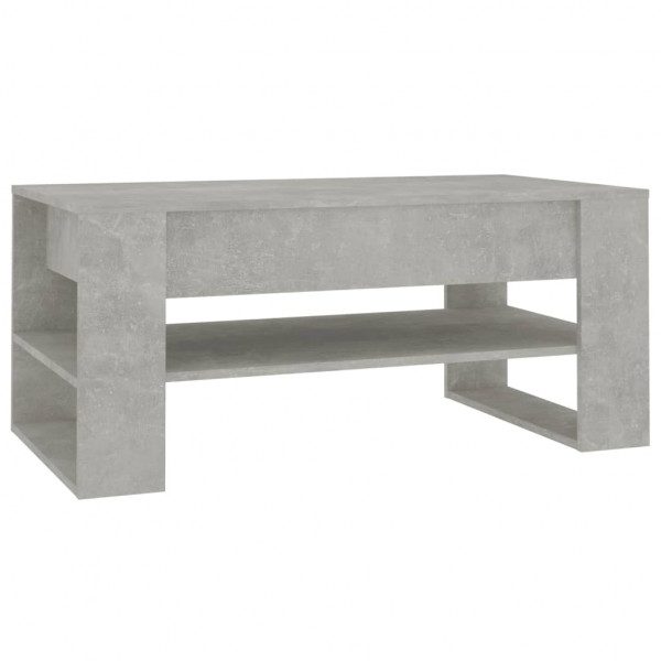 Mesa de centro madera contrachapada gris hormigón 102x55x45 cm M 2