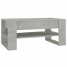 Mesa de centro madera contrachapada gris hormigón 102x55x45 cm 2
