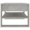 Mesa de centro madera contrachapada gris hormigón 102x55x45 cm 4