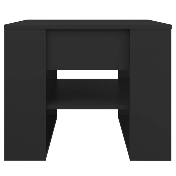 Mesa de centro madera contrachapada negro 55.5x55x45 cm M 3