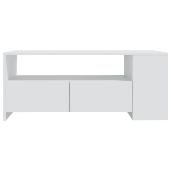 Mesa de centro madera contrachapada blanco 102x55x42 cm M 3