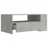 Mesa de centro madera de ingeniería gris hormigón 102x55x42 cm 4