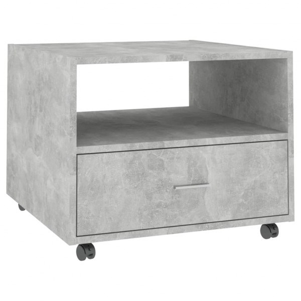 Mesa de centro madera contrachapada gris hormigón 55x55x40 cm M 2