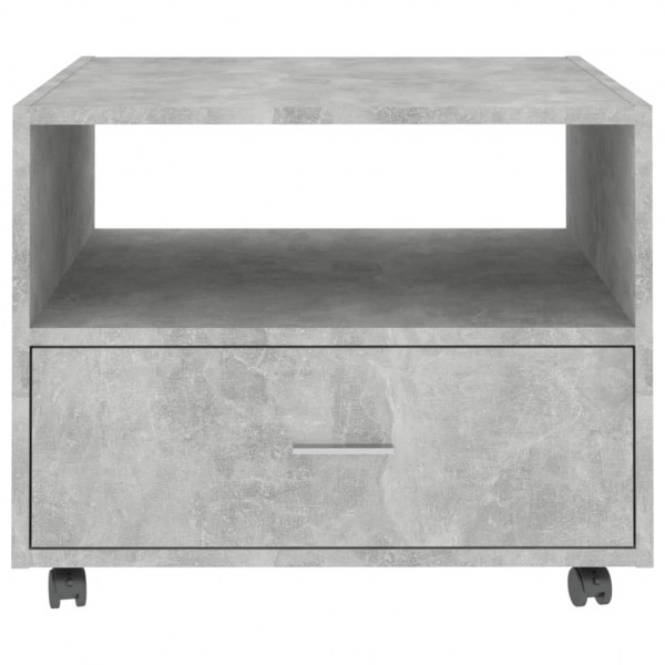 Mesa de centro madera contrachapada gris hormigón 55x55x40 cm M 5