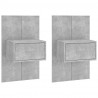 Mesas de cabeceira montagem na parede 2 pcs cinzento cimento 2
