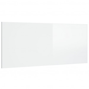 Cabecero cama madera contrachapada blanco brillo 200x1.5x80 cm H