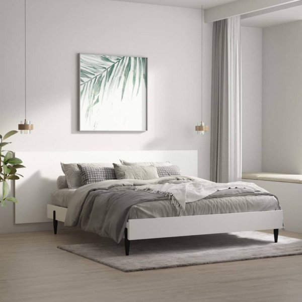 Cabecero de cama pared madera contrachapada blanco 240x1.5x80cm D