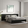 Cabecero de cama pared madera contrachapada negro 240x1.5x80cm 1