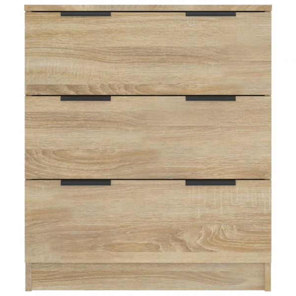 Aparador de madera contrachapada color roble Sonoma 60x30x70 cm M 5