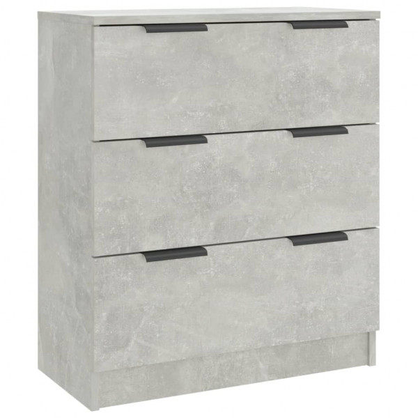 Aparador de madera contrachapada gris hormigón 60x30x70 cm M 2