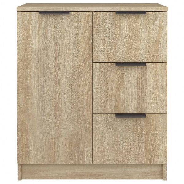Aparador de madera contrachapada color roble Sonoma 60x30x70 cm M 3