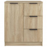 Aparador de madera contrachapada color roble Sonoma 60x30x70 cm 3