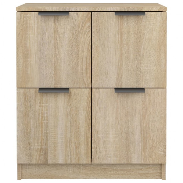 Aparador de madera contrachapada color roble Sonoma 60x30x70 cm M 5