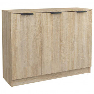 Aparador de madera contrachapada roble Sonoma 90.5x30x70 cm H