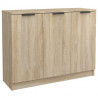 Aparador de madera contrachapada roble Sonoma 90.5x30x70 cm 2