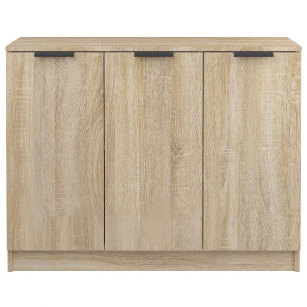 Aparador de madera contrachapada roble Sonoma 90.5x30x70 cm M 5