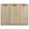 Aparador de madera contrachapada roble Sonoma 90.5x30x70 cm 5