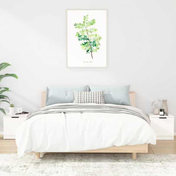 Mesitas de noche 2 unidades color blanco 40x39x40 cm D