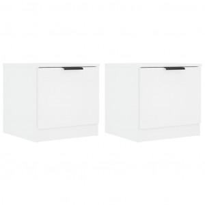 Mesas de cabeceira 2 pcs 40x39x40 cm branco H