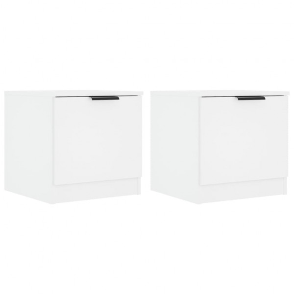 Mesas de cabeceira 2 pcs 40x39x40 cm branco M 2