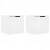 Mesas de cabeceira 2 pcs 40x39x40 cm branco 2