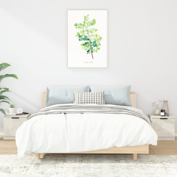 Mesitas de noche 2 unidades color gris hormigón 40x39x40 cm D