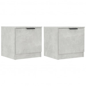 Mesas de cabeceira 2 pcs 40x39x40 cm cinzento cimento H