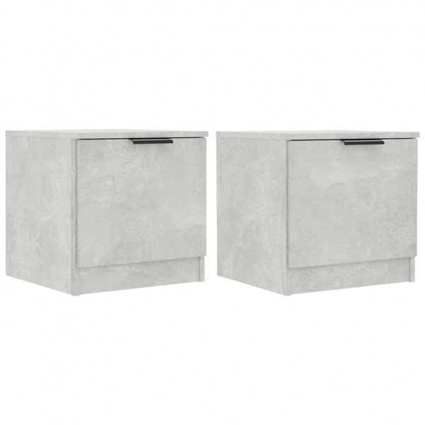Mesas de cabeceira 2 pcs 40x39x40 cm cinzento cimento M 2