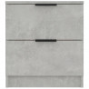 Mesita de noche 2 uds madera contrachapada gris hormigón 4