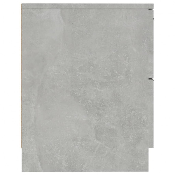 Mesita de noche 2 uds madera contrachapada gris hormigón M 5