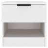 Mesas de cabeceira 2 pcs madeira processada branco 5