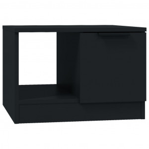 Mesa de centro madera contrachapada negro 50x50x36 cm H