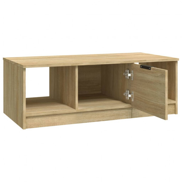 Mesa de centro madera de ingeniería roble Sonoma 102x50x36 cm M 5