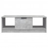 Mesa de centro madera de ingeniería gris hormigón 102x50x36 cm 2