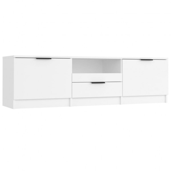 Mueble para TV madera contrachapada blanco 140x35x40 cm M 2