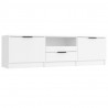 Mueble para TV madera contrachapada blanco 140x35x40 cm 2